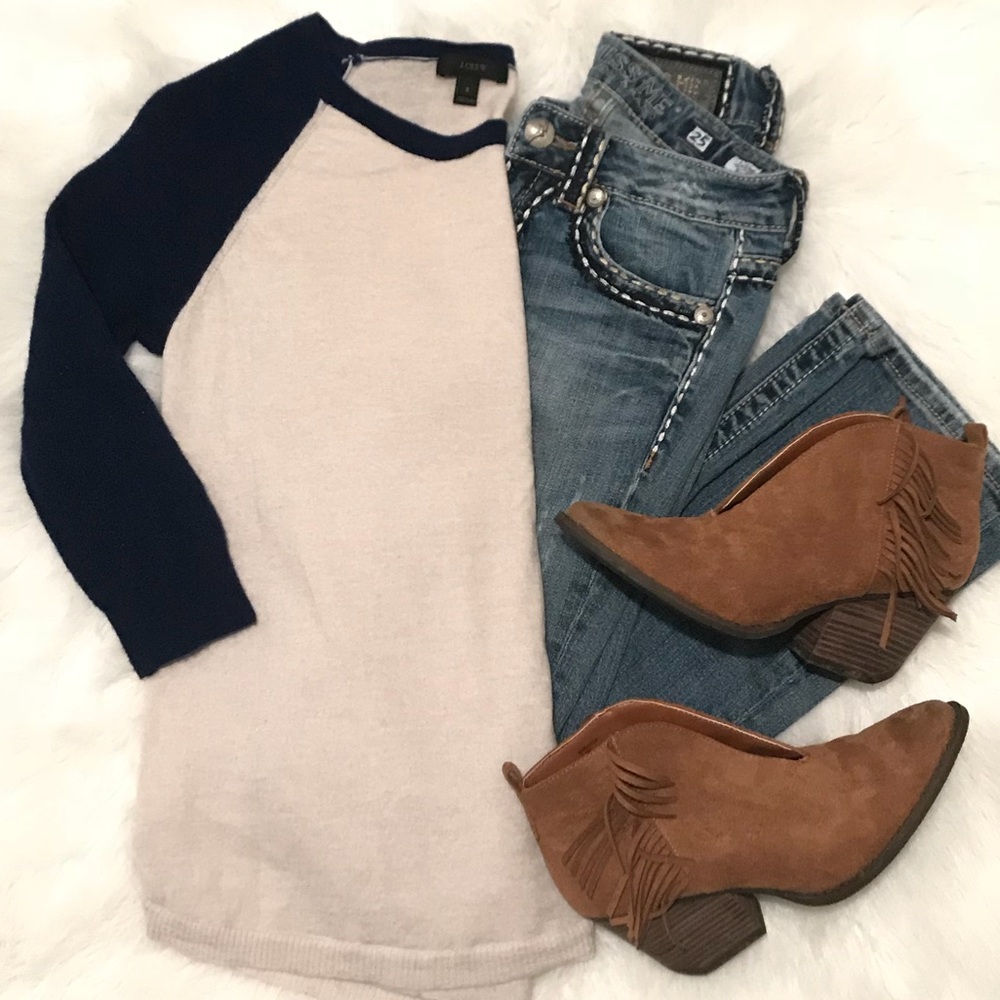 J. Crew Wool Sweater 3/4 Sleeve